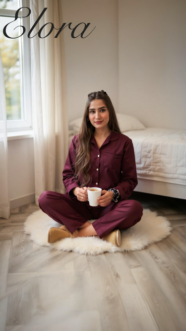 Solid Plum Linen